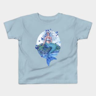 Blue Morpho Mermaid Kids T-Shirt